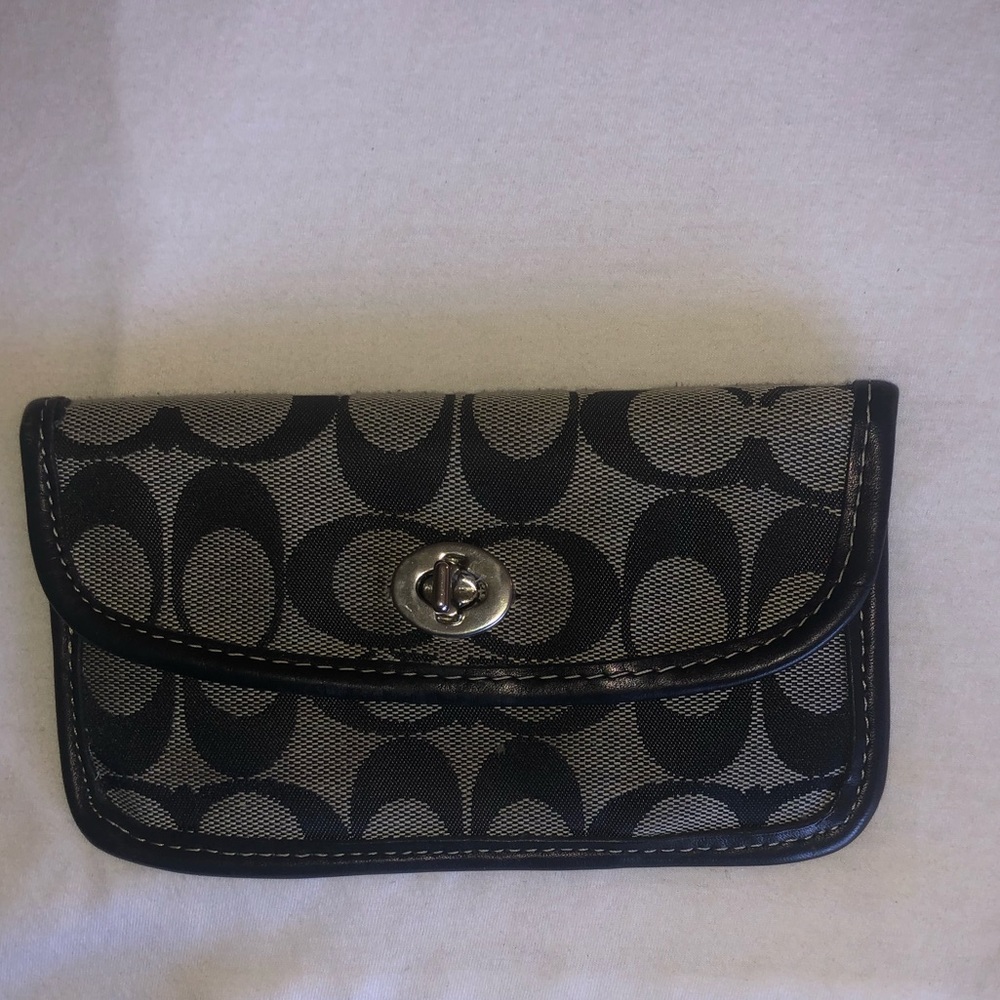 COACH MONOGRAM GREY/BLACK WALLET